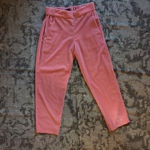 J. Crew Easy Pant in pink velvet, size 2